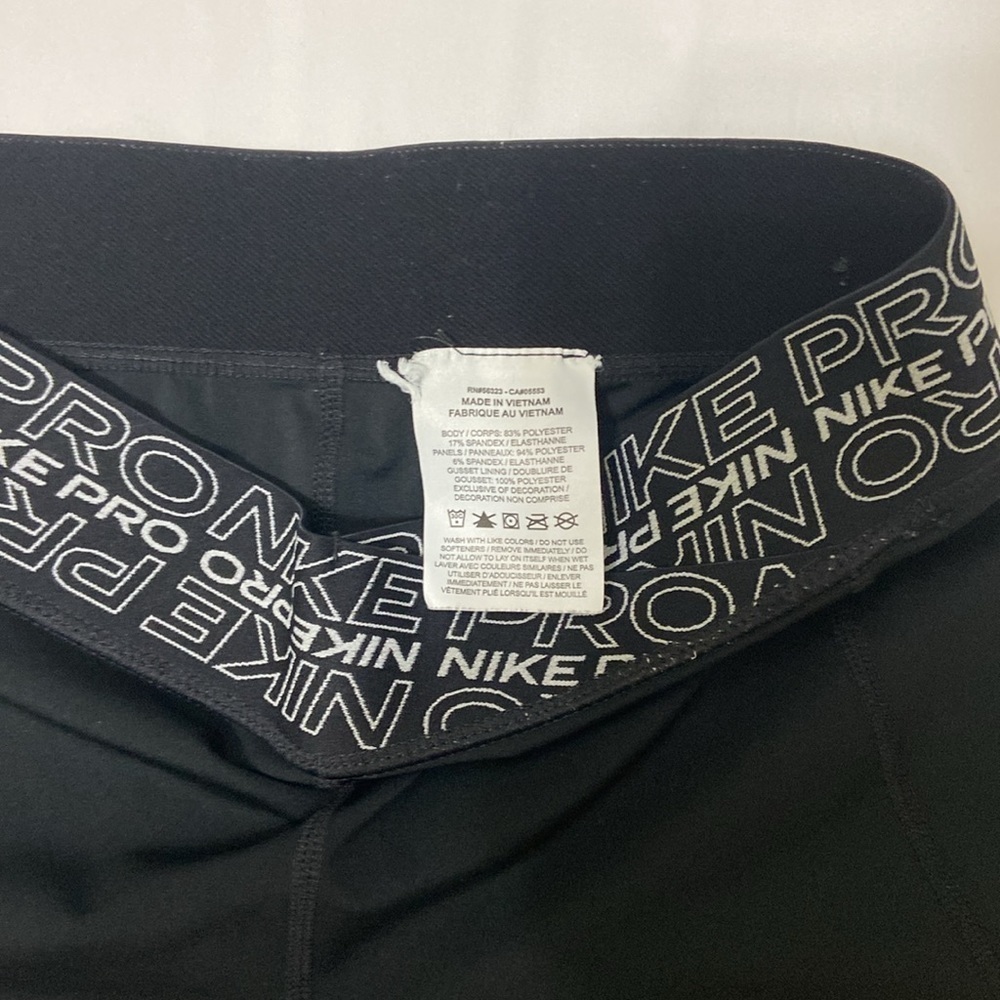 NIKE PRO DRI-FIT WOMEN’S BLACK LEGGINGS. MEDIUM. - Picture 6 of 14